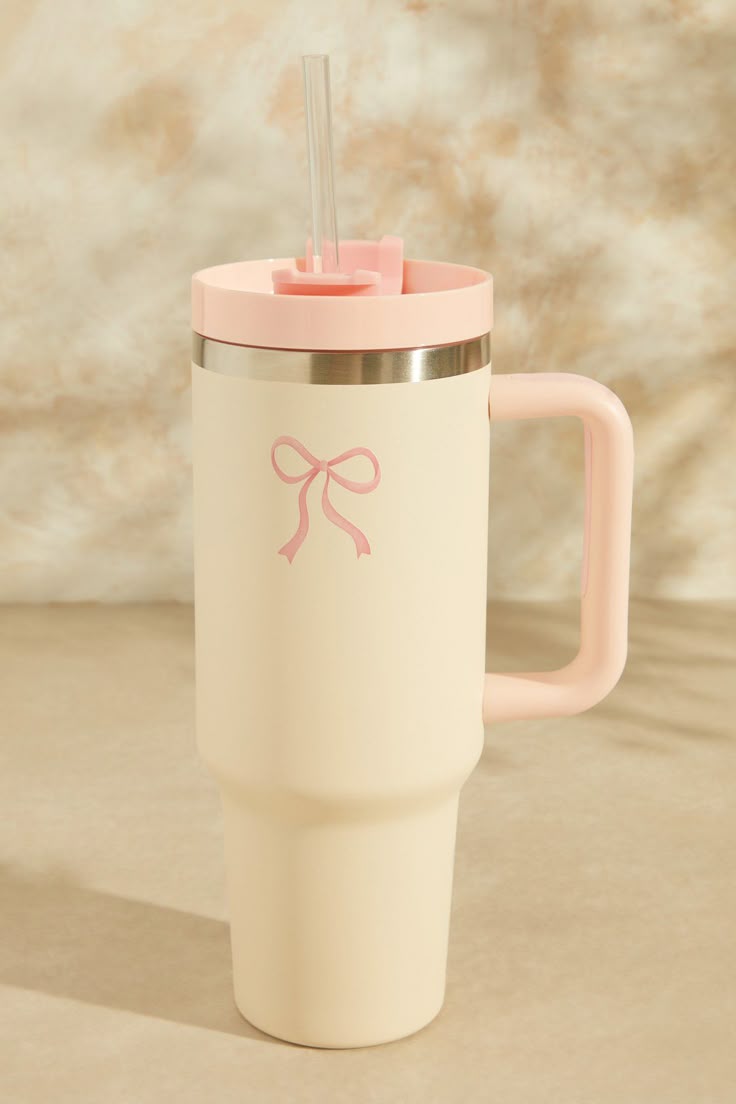 Tumbler with Handle & Staw